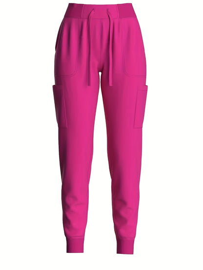 Scrubs Set for Women Nurse Uniform Jogger Suit Stretch Top & Pants with Multi Pocket for Nurse Esthetician Workwear