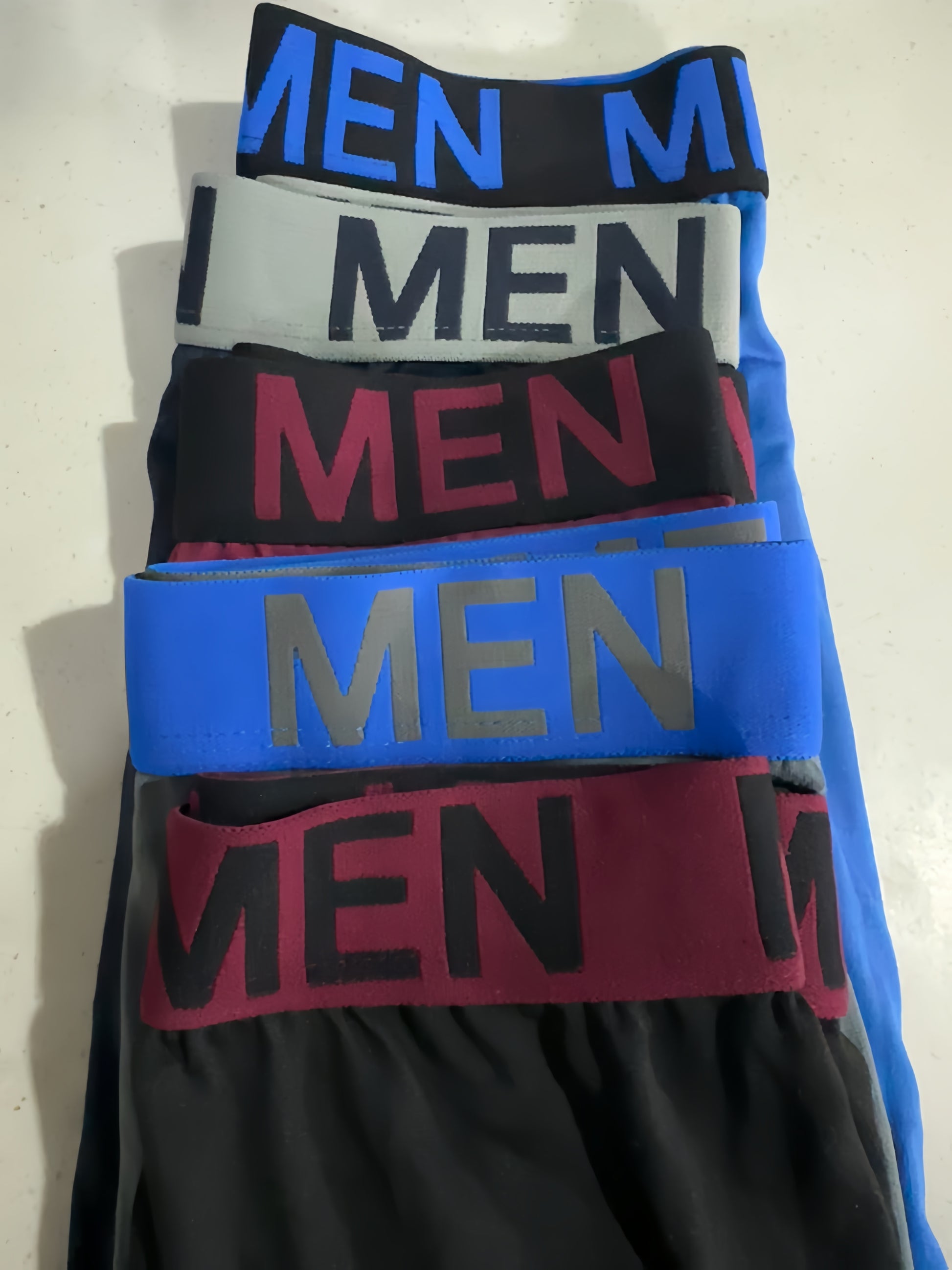 5 Pack Men'S Solid Color Boxer Briefs Comfortable Breathable Stretch Trunks For - product view 7