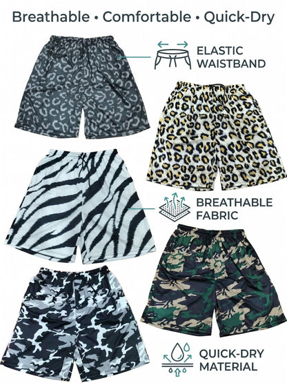 5-Pack Printed Shorts Polyester Shorts - product view 30