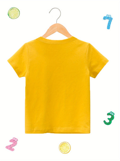 Boys' Casual Comfortable Summer Short Sleeve Crew Neck T-Shirt- BUILT DIFFERENT Creative Print Fashion Summer Gift