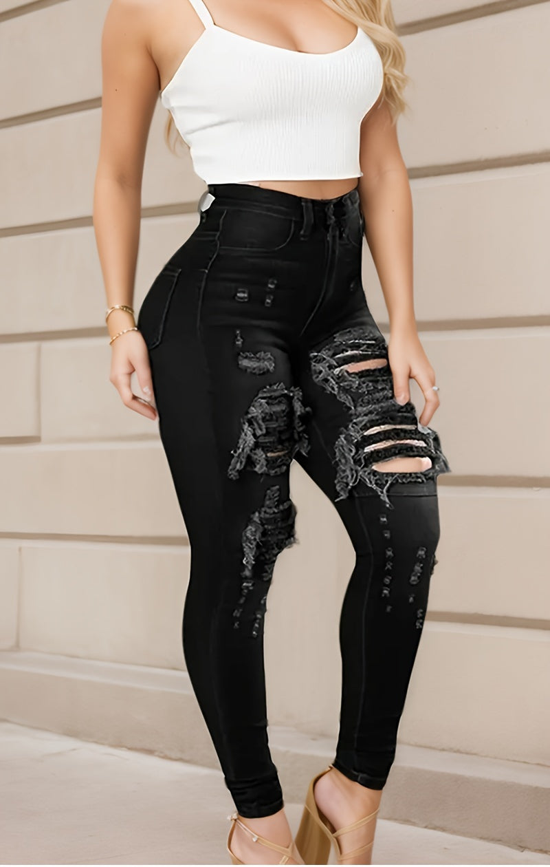 Tight Jeans with a High Waist And High Stretch, Perfect for Casual Wear And Daily Use, Designed for Women