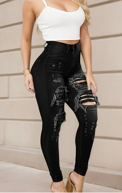 Tight Jeans with a High Waist And High Stretch, Perfect for Casual Wear And Daily Use, Designed for Women