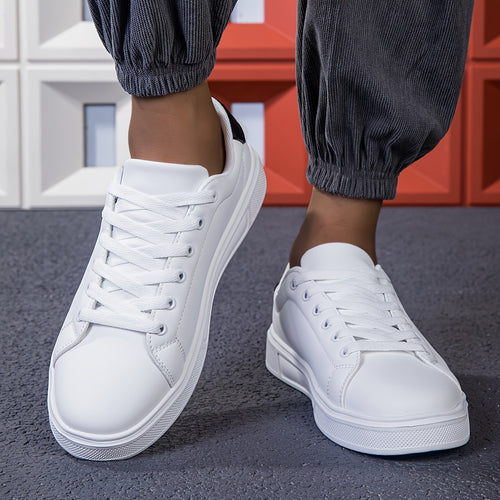 [Sneakers] Men'S Shoes 2025 Spring New White Shoes Breathable Sports Leisure Trendy Casual Shoes Hot Style