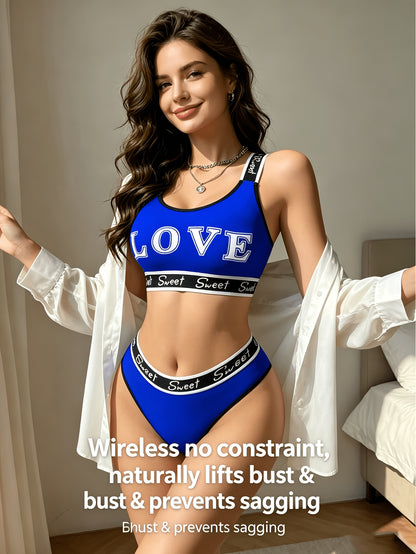 8pcs 8 Pack Women Crisscross Back Push Up Bra & Panty Sets, Soft Quick Dry Breathable Sports Lingerie, Contrast Color Straps Low Rise Underwear, Women'S Sexy Lingerie & Underwear