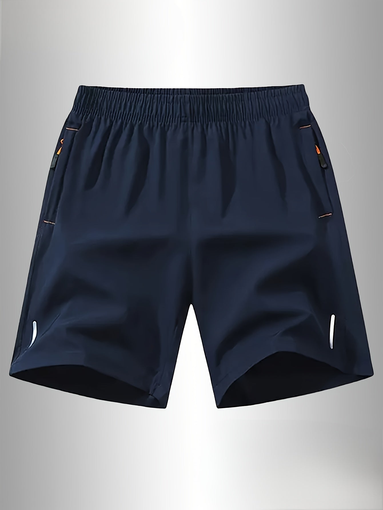 3 PCS Men's Stylish Athletic Shorts, Black Drawstring Design, Zipper Pockets, （Includes wristband）Ideal for Summer Workouts and Outdoor Activities, Plus Size Shorts
