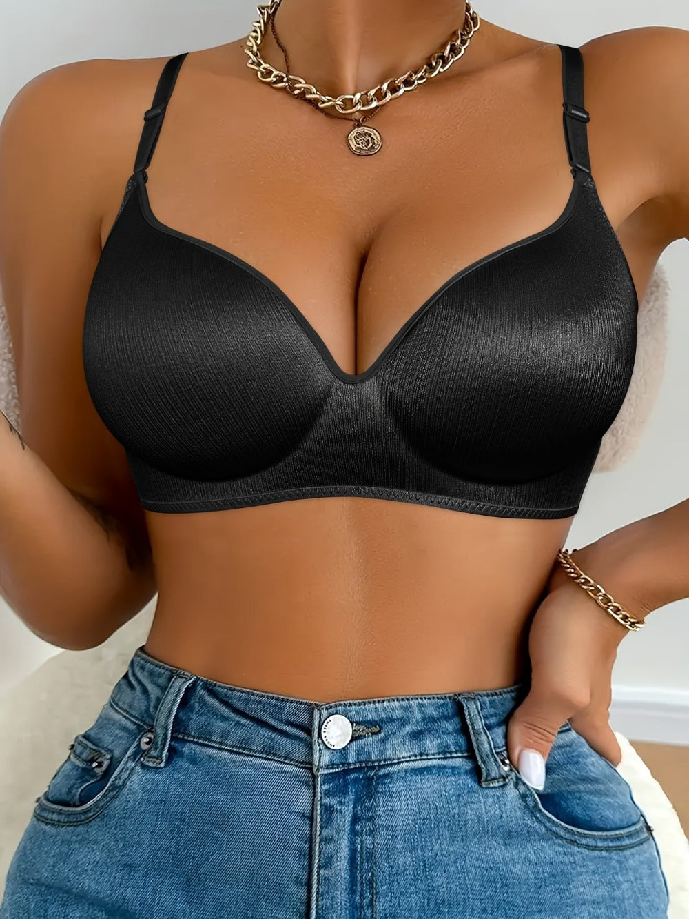 Women's Wireless Bra - 3-Pack Removable Pads, Everyday Support