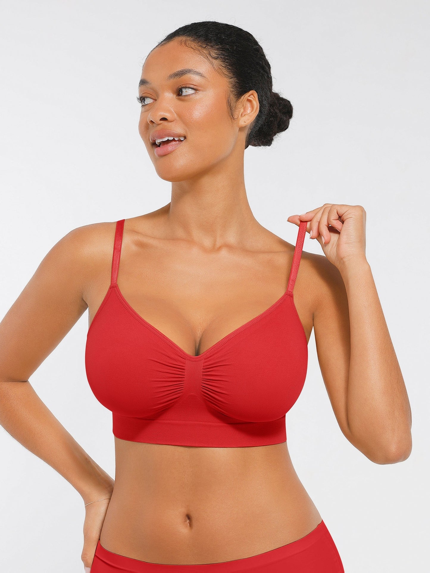Plus Size Seamless Bra for Women Push-Up Breathable Back Control Bra