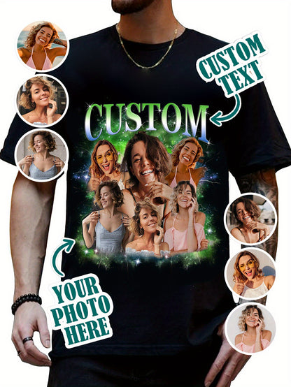 Personalized T Shirts, Men'S Fashionable Everyday Versatile T Shirts, Christmas T Shirts, Christmas Sports T Shirts, Valentine'S Day Gifts, Boyfriend Gifts, Girlfriend Gifts, Cartoon T Shirts, Letter T Shirts, Retro T Shirts