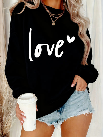 Women'S Casual Fashion Sweatshirt, Suitable for Autumn And Winter, Comfortable And Soft, Letter Pattern