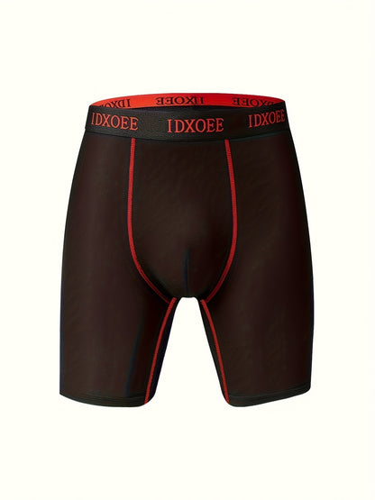 5pcs Men's Underwear, Casual Boxer Briefs Shorts, Breathable Comfy Stretchy Boxer Trunks, Sports Shorts