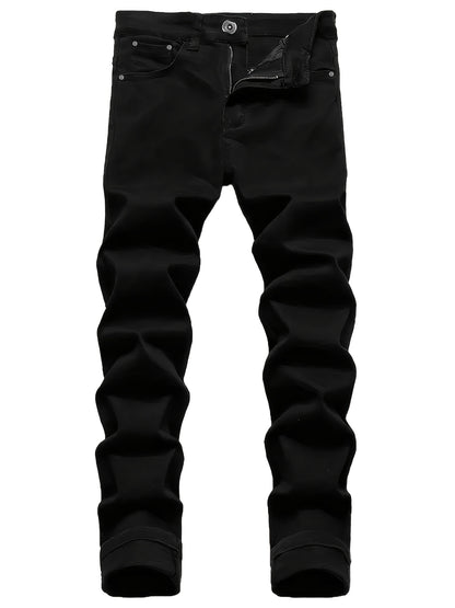 3pcs Men's Slim Fit Jeans - Stretch, Stylish, Versatile All Year Round Trousers | Wardrobe Essential & Boyfriend Gift
