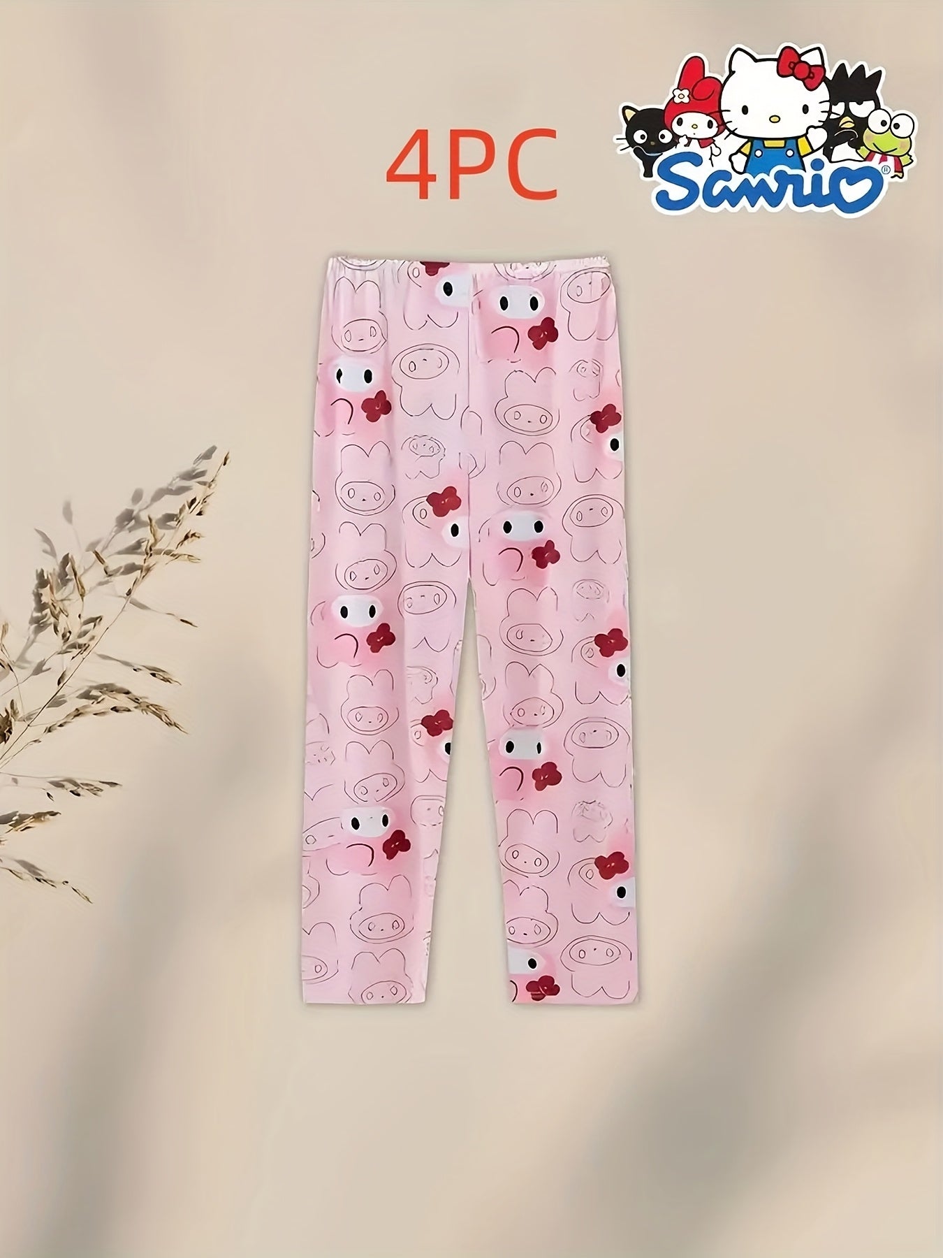 Peach Polyester Short-Sleeve Pants - product view 14