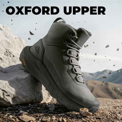 Men's Tactical Hiking Boot Lightweight Cushion Sole Boots for Work All Day Side Zipper Motorcycle Combat Boot 8 Inches