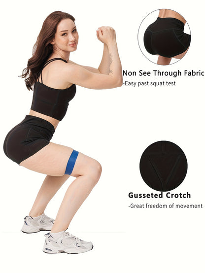 PRO-FIT 4pcs Women'S High Waisted Breathable Yoga Shorts - Postpartum Recovery & Running Yoga, Exercise Shorts 78057