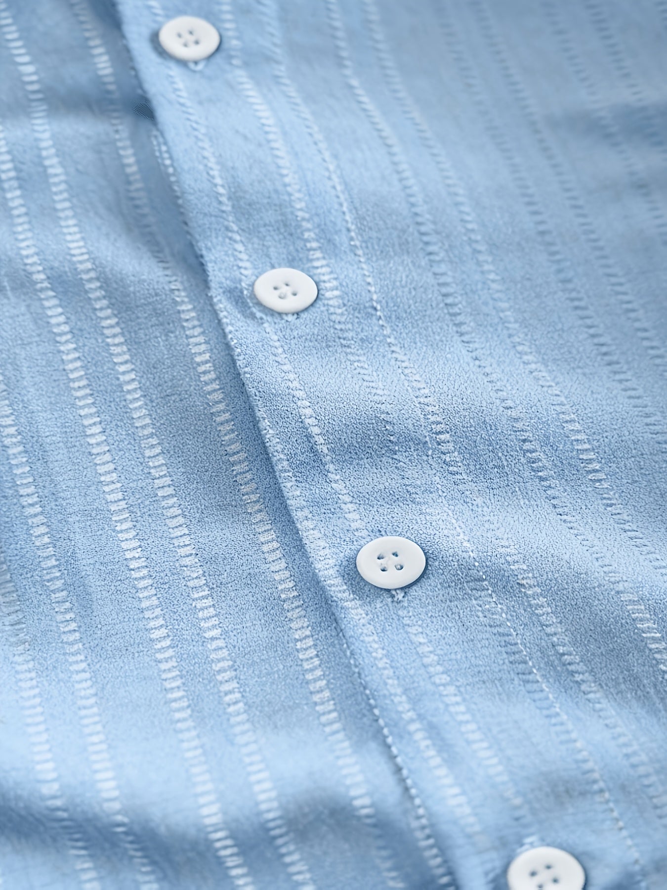 3-Pc Men'S Striped Shirts | Casual Comfortable, Regular Fit, Button Stand Collar, Ideal for Daily Wear And Beach Vacations