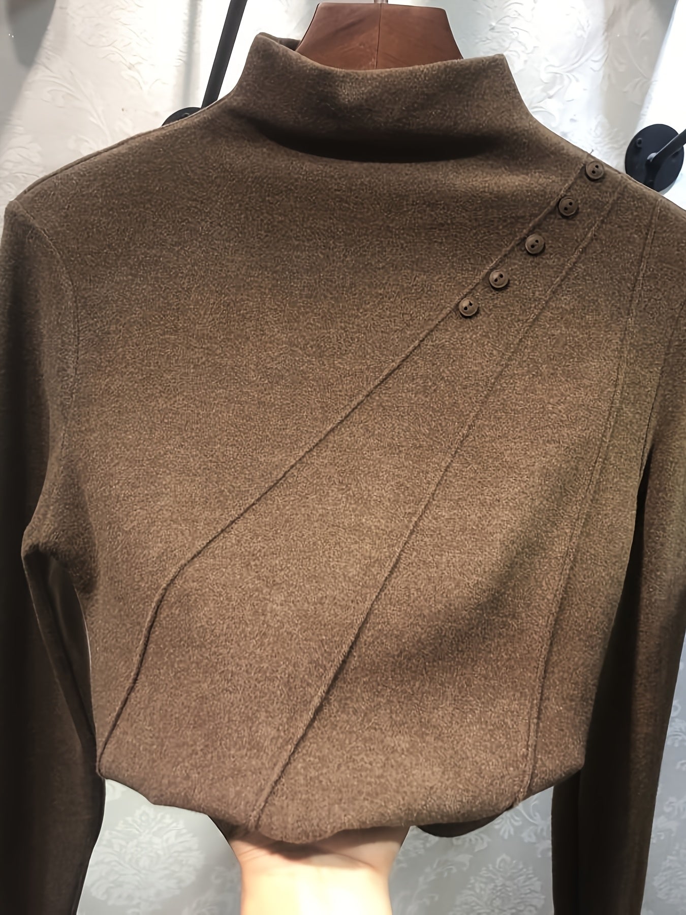 2024 Autumn/Winter New Half High Collar Double Sided Velvet Bottom Shirt for Women, Tailored And Versatile, Fashionable And Stylish Mid Neck T-shirt, Warm Top