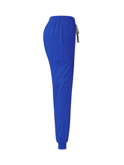 [2pcs Scrub Suit Set] Ships From The United States] 2pcs Set Scrub Suit Set for Women Modern V-neck Top T-shirt & Tapered Leg Jogger Pants with Drawstring Nursing Uniforms Set Suitable for Pet Hospitals, Dental Clinics, Nursing Work, Etc