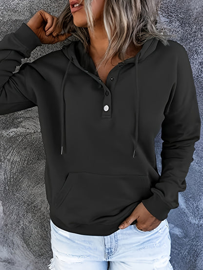 Hoodie for Women Sweatshirt Button Tops Casual Long Sleeve Oversize Pullover