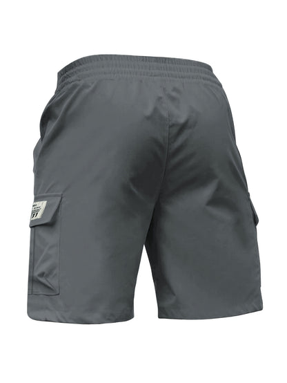 Men's Grey Polyester Cargo Shorts - product view 44