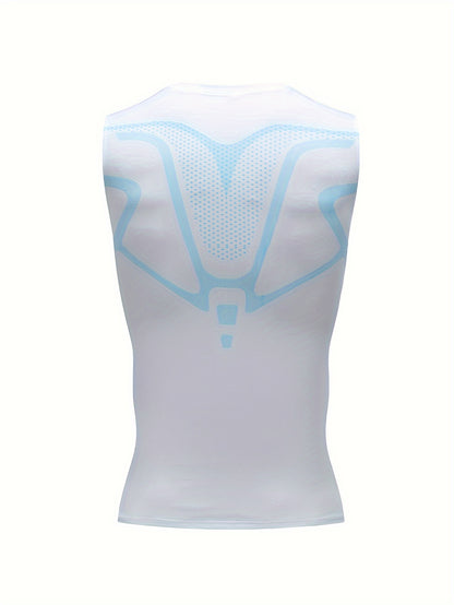 Set of 3 Men'S Athletic Compression Tank Tops, Sleeveless Shirts for Basketball, American-Style Training Vests Designed for Moisture-Wicking And Quick-Drying, Ideal for Sports And Outdoor Activities