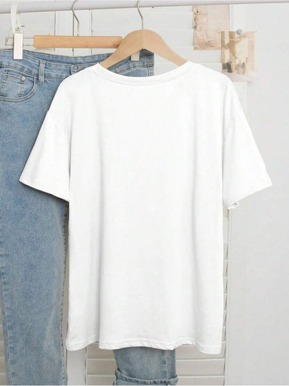 Plus Size - Plus Size - Plus Size Women'S T-Shirt with ' Paid in Full' - A Relaxed Fit Top Featuring a Religious Theme And Message of Christ'S Redemption, Ideal for Church, Study, And Prayer, Easy to Wash Casual Crew Neck Design