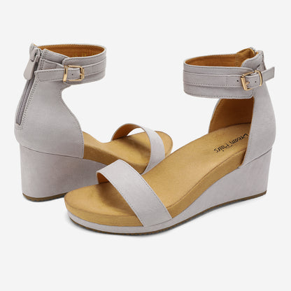 Women's Summer Shoes, Women's Platform Wedge Sandals, Open Toe Buckle Ankle Strap Sandals Stylish & Versatile, Durable & Long-lasting, Versatile and Stylish for weddings, shopping, dating, Office, with wrap dresses, jeans, skirts, shorts, jumpsuits