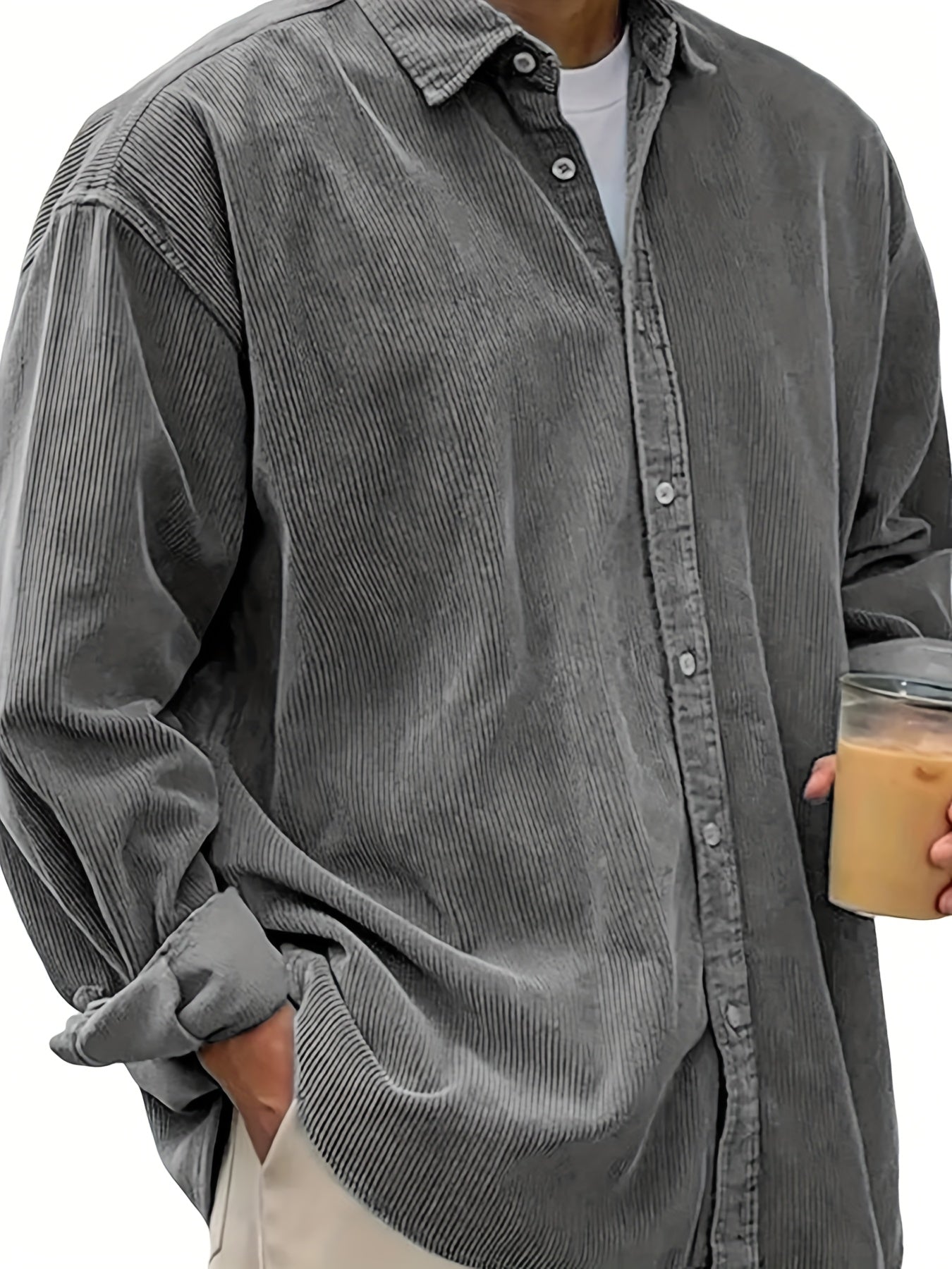 Men's Black Long-Sleeve Shirt - product view 16