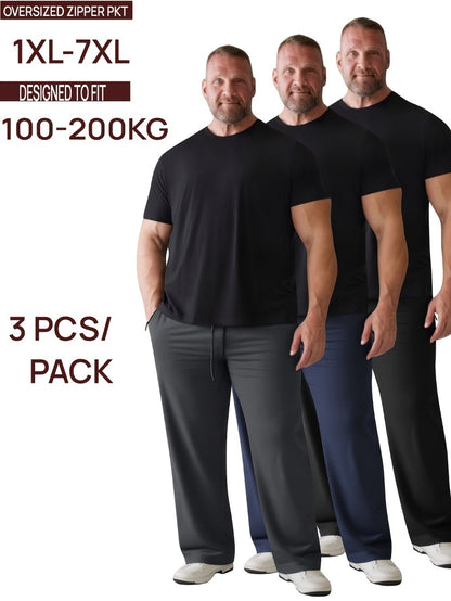 Men's Casual Trousers - Elastic Waist With Pockets