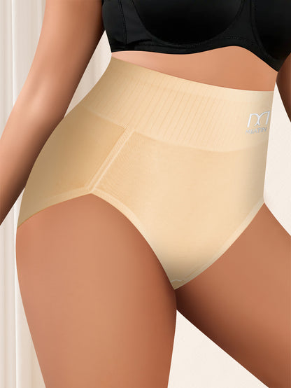 10pcs Colorful Women'S Stripes Breathable& Comfortable Fit Women'S High Waisted Panties Elastic Soft Hip Wrapping High Waisted Thigh Panties Back to Sports Panties& Women'S High Waisted Fashion Panties