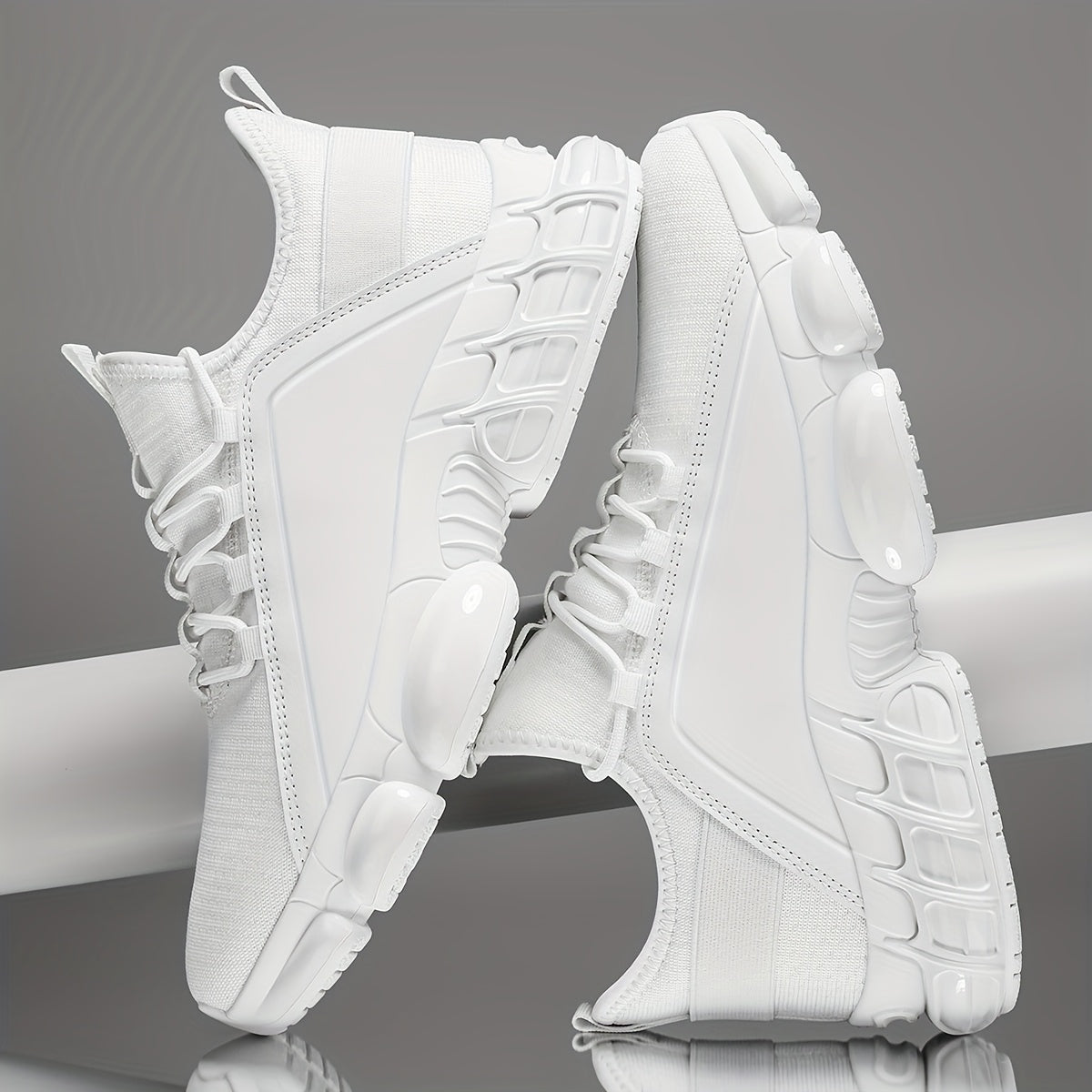 Men's Breathable Lightweight Road Running Shoes - Low-Top Casual Sneakers with Stability Support, All-Season Comfort for Daily Wear & Light Sports, Sleek Sporty Design, Fabric Upper & Rubber Sole, Light Sneakers, Versatile Footwear, Modern Athletic