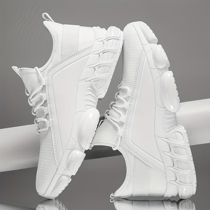 Men's Breathable Lightweight Road Running Shoes - Low-Top Casual Sneakers with Stability Support, All-Season Comfort for Daily Wear & Light Sports, Sleek Sporty Design, Fabric Upper & Rubber Sole, Light Sneakers, Versatile Footwear, Modern Athletic