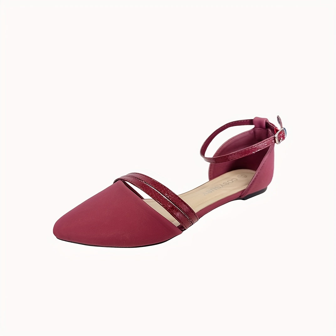 Ms. Mary Jane Flat Shoes Feature a Stylish Pointed Toe with a Single Strap, Offering an Elegant And Simple Design That Is Lightweight And Breathable.