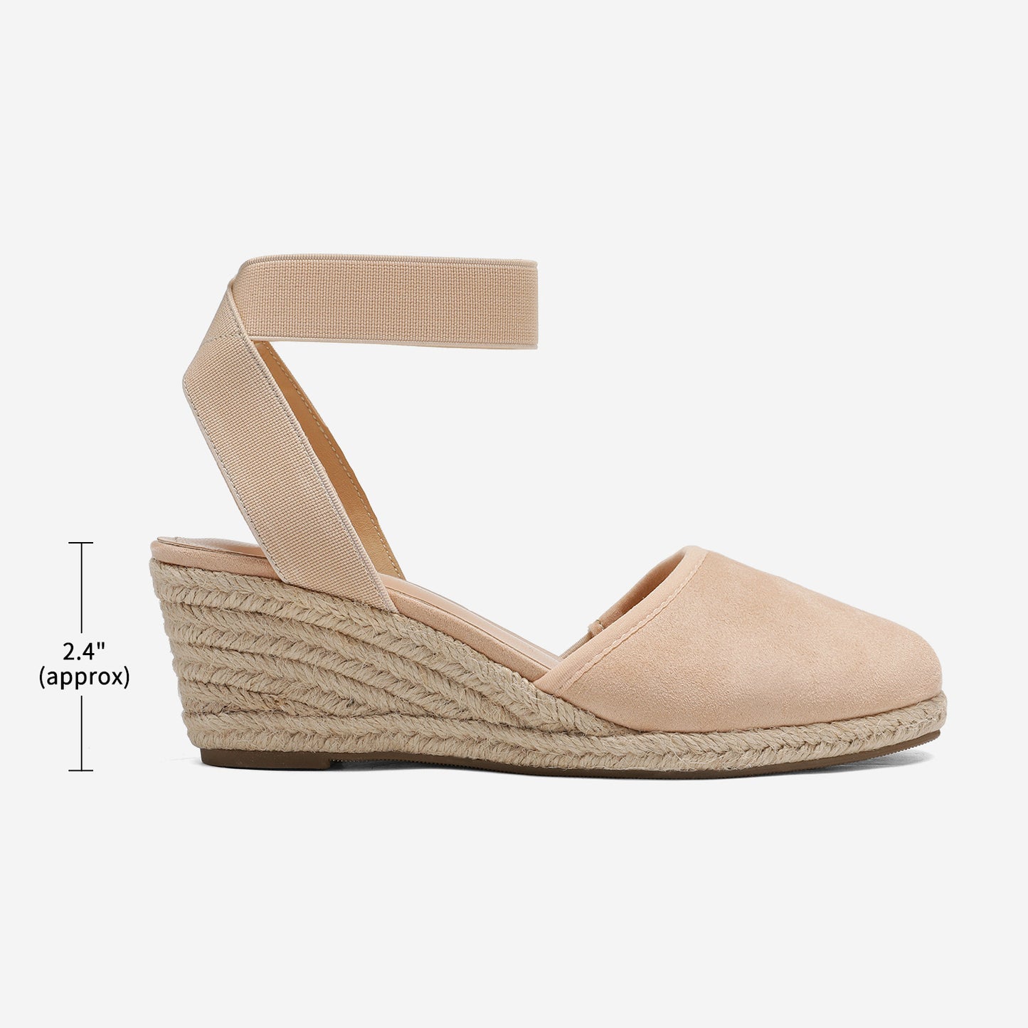Women's Elastic Ankle Strap Espadrilles Wedge Pump Sandals