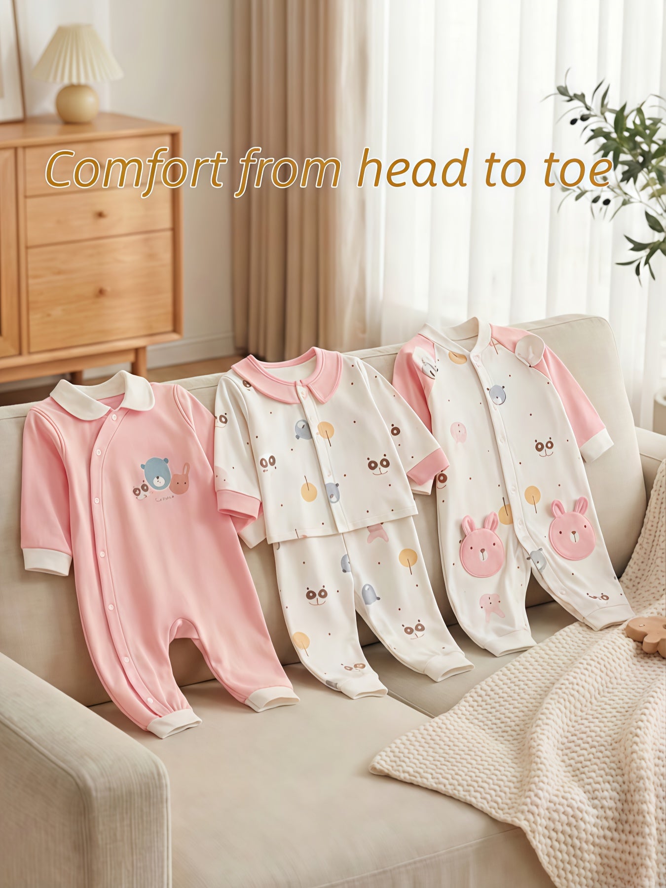 Baby Girl Clothes And Baby Items, Newborn Daily Necessities Complete Set, 0-3 Months, Total 22pcs, 3 Sets of Clothes And Swaddle Blanket And Hat And Bib And Hand And Foot Covers, Baby Fall Long Sleeve Suit, Baby Romper, Local Warehouse