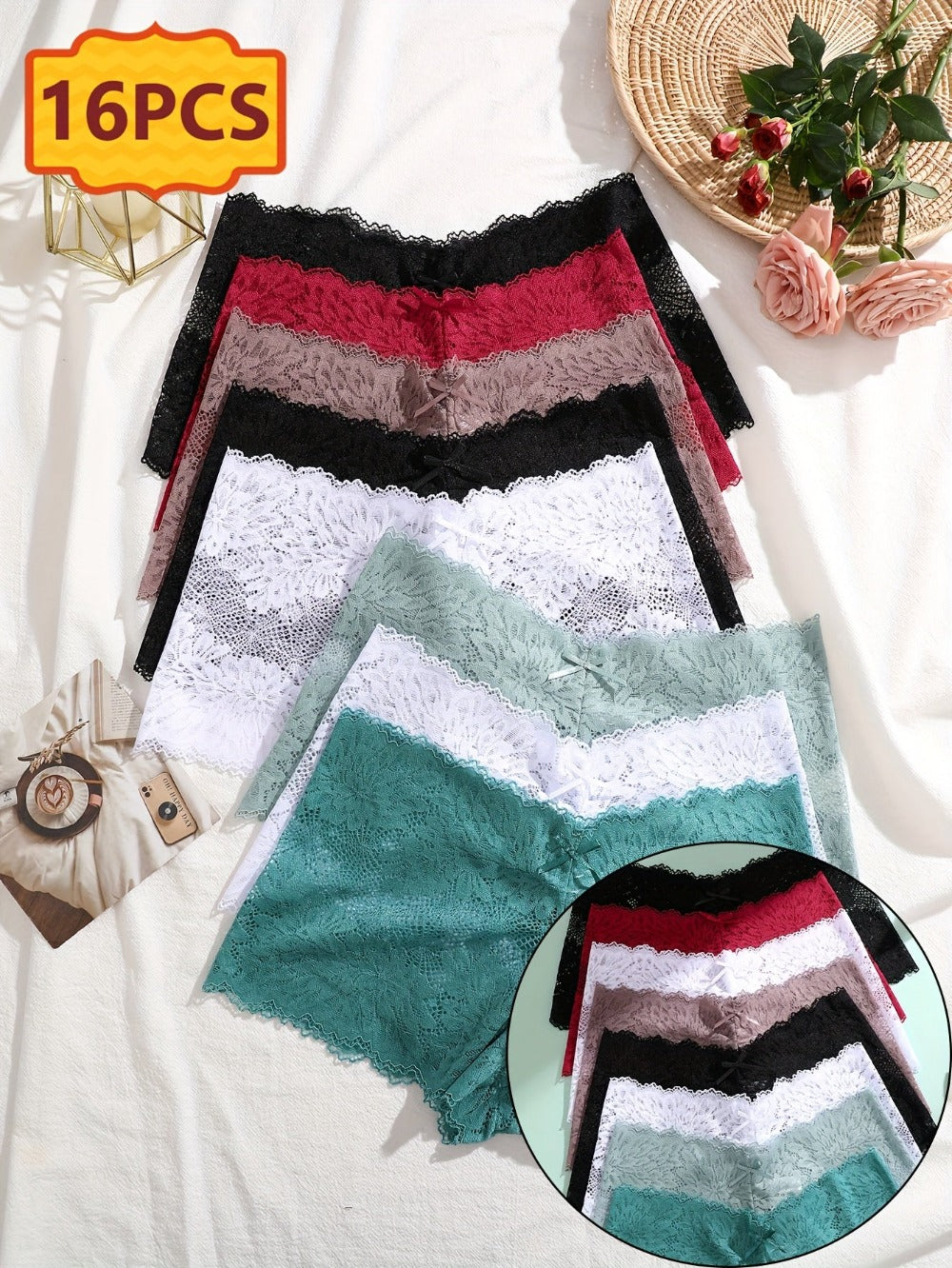 Women's 16-Pack Boyshorts - Floral Everyday Comfort