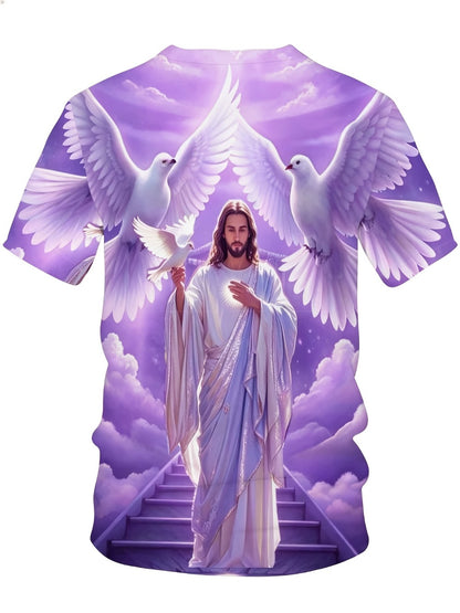 Men's Faith Graphic T-Shirt - Classic Neck Short Sleeve 446309