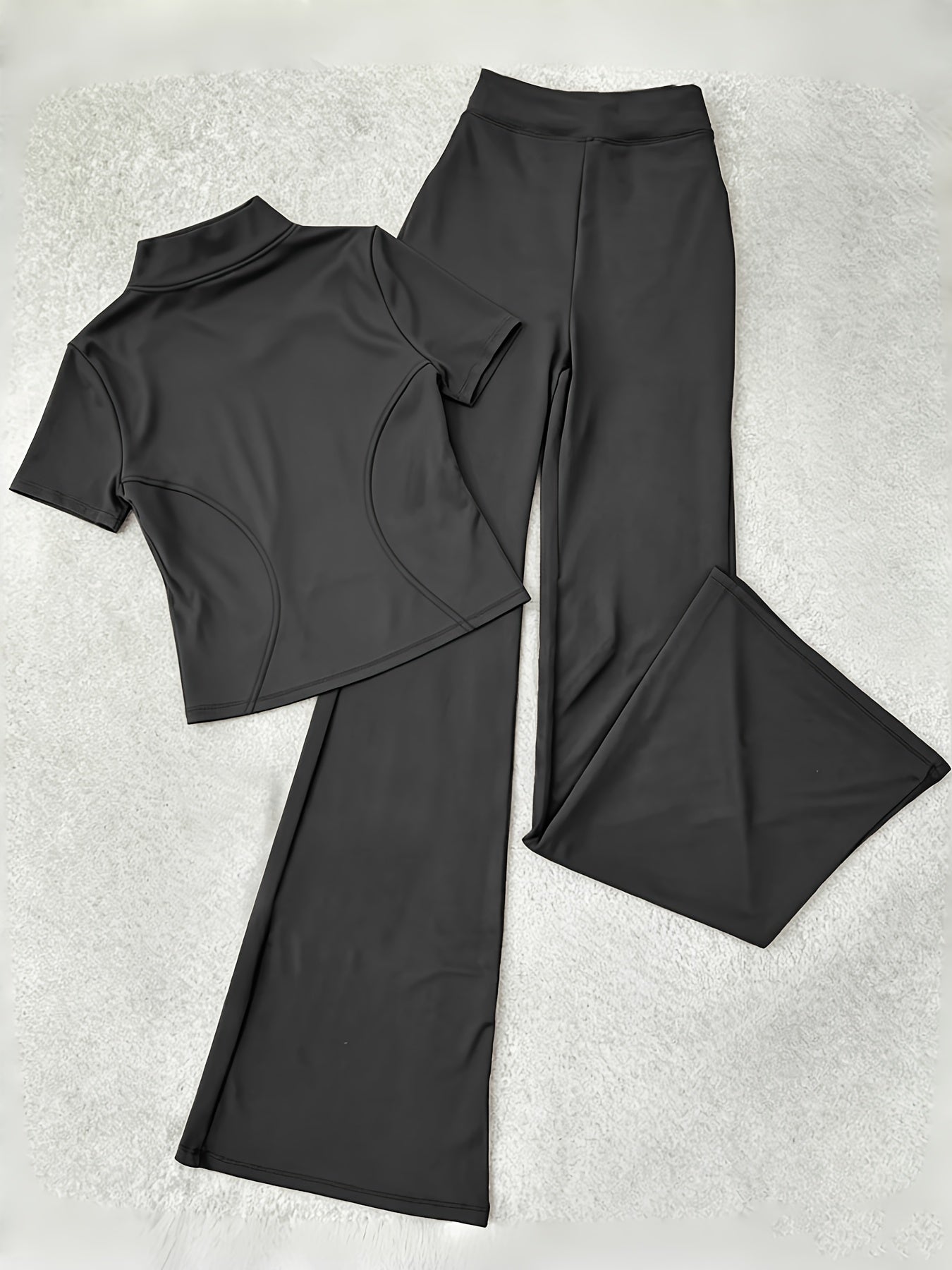 Women's Grey Polyester V-Neck Pants - product view 12