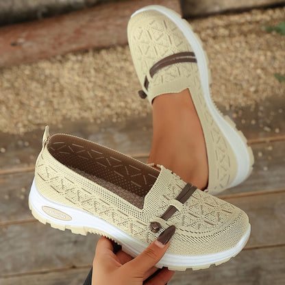 Women's Mom Sneakers, Breathable Mesh Casual Shoes, Lightweight Walking Shoes, Easy-to-Wear Cushioned Walking Sneakers for Daily Work and Travel, Women Shoes