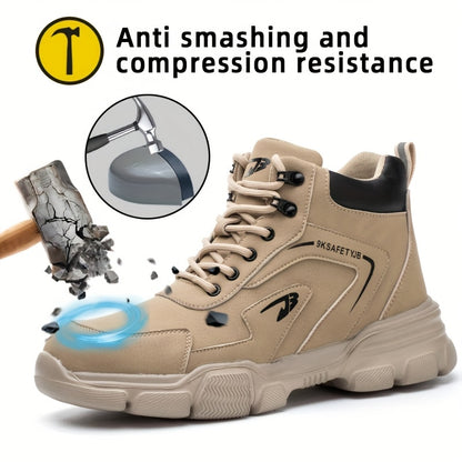 Steel Toe Shoes Puncture Proof Work Shoes Boots, Industrial And Construction Site
