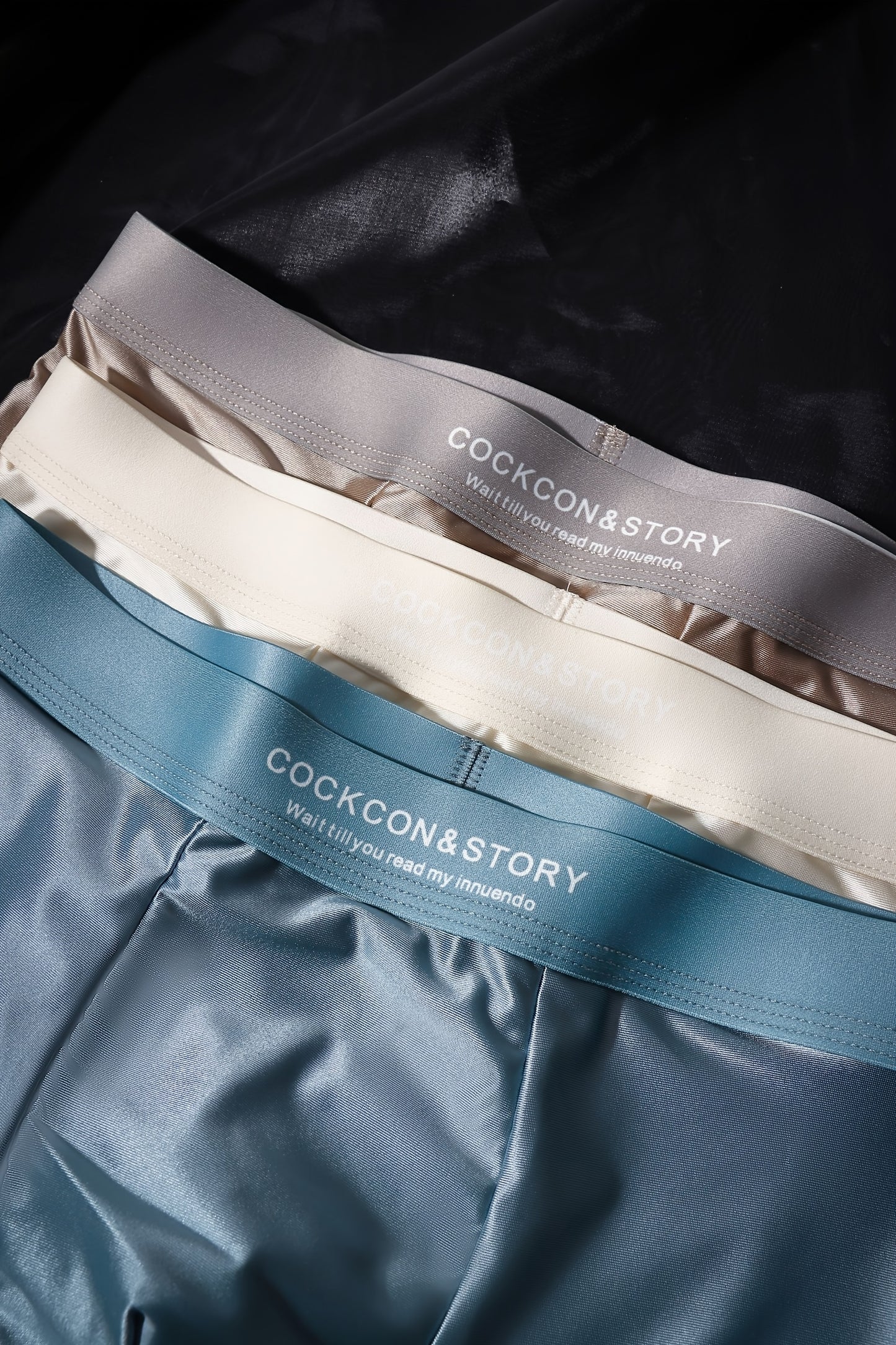 4 Random Pieces Men's Boxer Briefs- Ultra-light Breathable Seamless Design, Medium Elastic Smooth Fabric, Solid Color Casual Comfortable Shorts, Navy Blue, Beige, Gray, Blue, Simple Style High-Quality Underwear, A Best Gift for Him