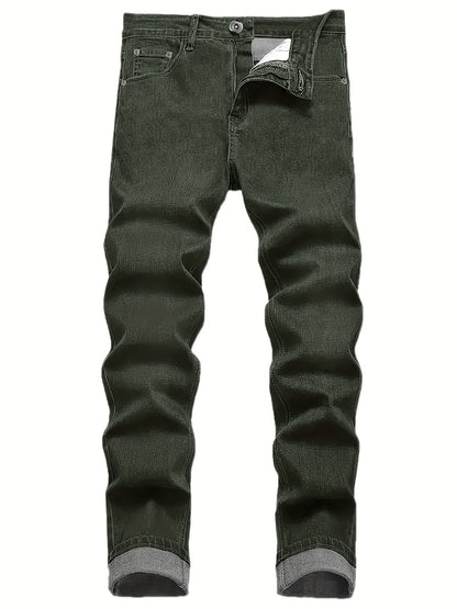 Men's Slim Fit Jeans - Classic Wash Clean Finish Streetwear 742885