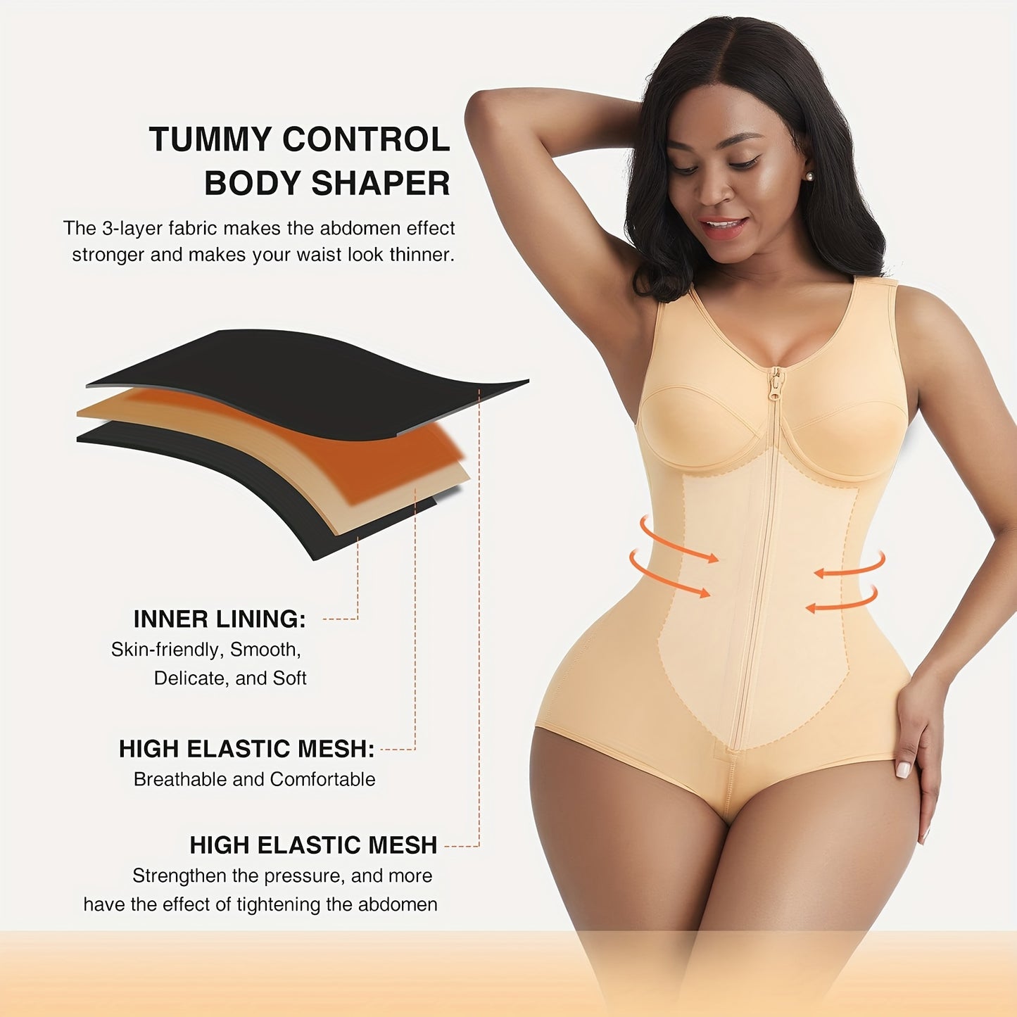 Shapewear Bodysuit For Women Tummy Control Plus Size Full Body Shaper