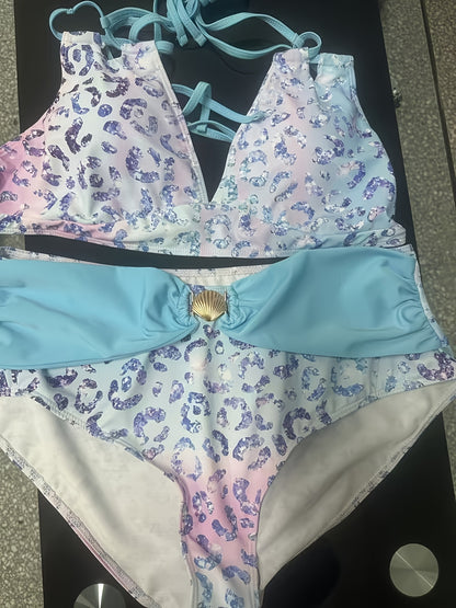 Women'S Swimsuit Swimwear Beach Suit Swimsuit Summer Beach Holiday Travel Fashion Elegant And Exquisite Two-Piece Swimsuit Suit