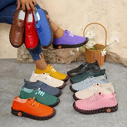 Ladies Handmade Breathable Oxford Shoes - Lightweight Lace-up Walking Shoes, Anti-slip Soles, Decorated with Tassels - Cas Low-top Design In Beige Brown, Suitable for Daily Wear All Year Round, High-quality Craftsmanship, Ladies Shoes, Women Shoes