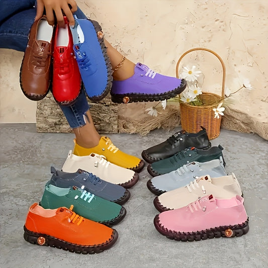 Ladies Handmade Breathable Oxford Shoes - Lightweight Lace-up Walking Shoes, Anti-slip Soles, Decorated with Tassels - Cas Low-top Design In Beige Brown, Suitable for Daily Wear All Year Round, High-quality Craftsmanship, Ladies Shoes, Women Shoes