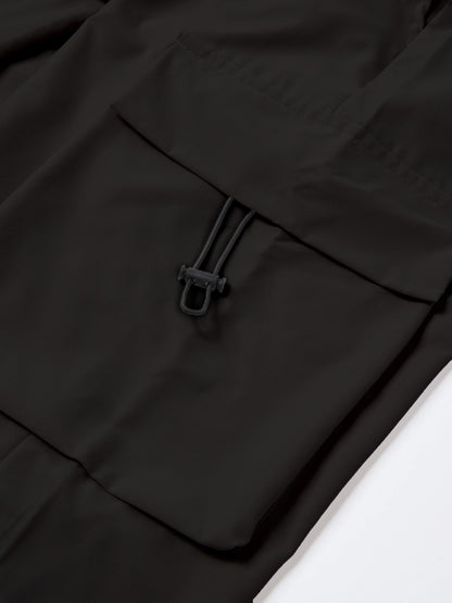 Women'S Casual Cargo Pants, Elastic High Waist Drawstring Loose Wide Leg Trousers, Multi-Pocket Utility Pants, Lightweight Quick Dry, Streetwear Y2K Style, Hiking Outdoor Jogger Pants for Daily/Travel/Workout, Black/Gray/Khaki