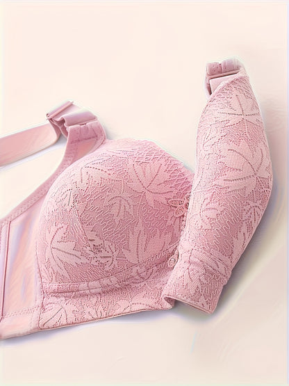 5pcs, Patterned, Adjustable, Gathered, Bra