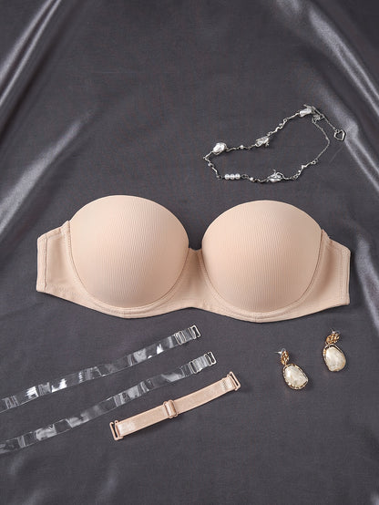 Strapless Invisible Bra, U-shaped Backless Push-up And Non-slip, Invisible And Non-slip When Wearing A Backless Dress Or Tube Top, A Must-have Underwear for Parties And Dates for Both Big And Small Breasts