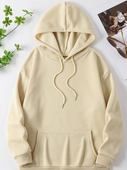 Men'S Fleece Hoodie Letter Print Kangaroo Pocket Drawstring Print Hoodie