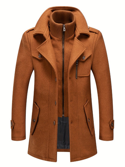 Men's Versatile Fleece Single-Breasted Coat